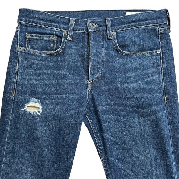 RAG & BONE JEANS STANDARD ISSUE FIT 1 EXTRA SLIM MENS 30 SELVEDGE MADE IN USA - Picture 3 of 15